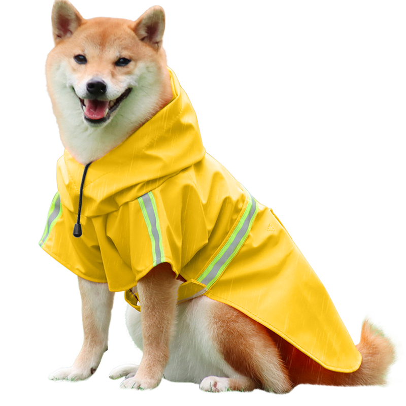 Waterproof Dog Raincoat with Reflective Strip